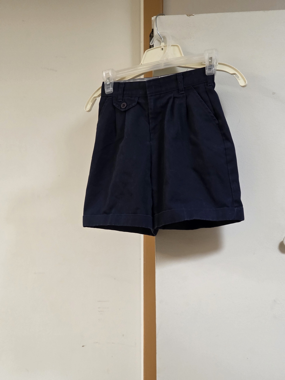 Classic Kids Navy School Shorts with Pleated Front